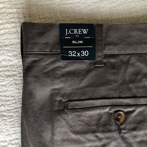 NWT J.Crew Slim Fit Flex Khaki 32x30 Dark Gray